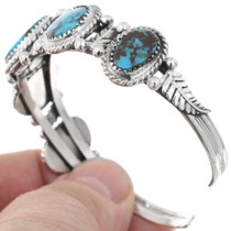 Navajo Sterling Silver Bisbee II Turquoise Bracelet 46385