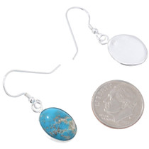 Native American Sterling Turquoise Earrings 46441