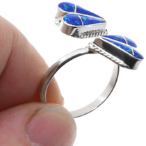 Blue Opal Zuni Inlay Bypass Ring 46538