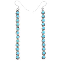 Zuni Sleeping Beauty Turquoise Drop Earrings 46590