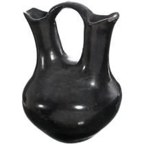 Vintage Santa Clara Blackware Wedding Vase Pottery 47754