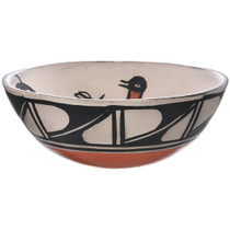 Santo Domingo Pottery Bowl Polychrome Mimbres Animals Design 47799