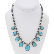 Traditional Native American Sleeping Beauty Turquoise Necklace 48009