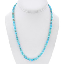 Navajo Beaded Sonoran Gold Natural Turquoise Necklace 48076