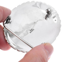 Authentic Navajo Sterling Silver Eagle Belt Buckle Artist Eddie McCarthy Signed 48176