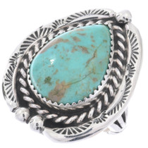 Native American Sterling Silver Patagonia Turquoise Ring 48226