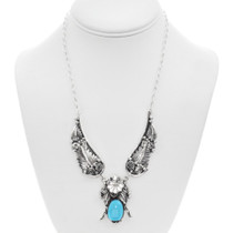Sterling Silver Sleeping Beauty Turquoise Necklace 48239