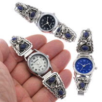 Sterling Silver Lapis Lazuli Native American Watch Choice of Timepiece 48244