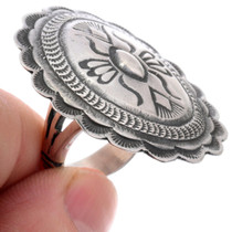 Sterling Silver Southwest Repoussé Concho Ring 48247