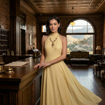 Coral Zuni Necklace Sterling Cluster Earring Set 48378