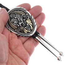 Gold and Sterling  Silver Eagle Bolo Tie  Best Seller  0449