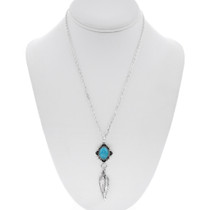 Native American Blue Turquoise Pendant 48490