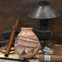 Hand Painted Mata Ortiz Olla Mimbres Pueblo Designs 48503