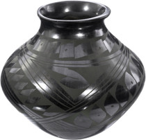 Mata Ortiz Blackware Pottery Olla 48504