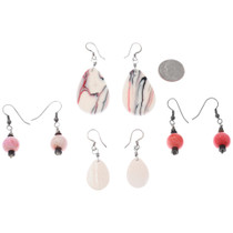Sterling Silver and Shell Disc Dangle Earrings 45462