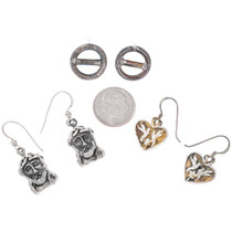 Group of Three Sterling Silver and Mixed Metal Earrings 45476