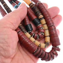 Vintage Men’s Heishi Choker Trio Graduated Disc Beads Set  7087