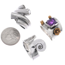 Sterling Silver Estate Rings Amethyst 45529