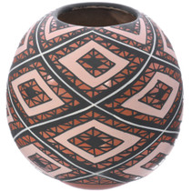 Mata Ortiz Pottery Hand Painted Diamond Eye Dazzler 48541