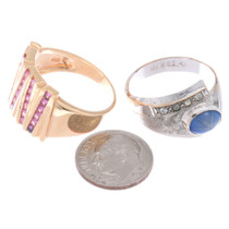 Closeout Lot Estate Sale Rings Faux Star Sapphire Boutique Fashion 45554