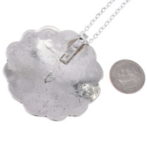 Sunface Kachina Design Copper Sterling Silver Pendant Chain Included 45572