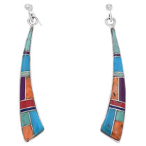 Sterling Silver Multi Stone Earrings 48593