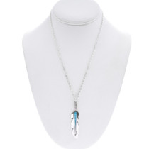 Turquoise Feather Pendant Chain Included 48627