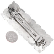 Navajo Silver Turquoise Hair Barrette Clip 48629