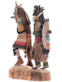 Hopi Hand Carved Cottonwood Double Kachina 48643