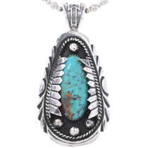 Ithaca Peak Turquoise Sterling Silver Pendant 48653