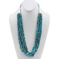 Natural Sonoran Gold Turquoise Nugget Necklace Native Made 48657