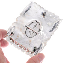 Southwest Native American Turquoise Belt Buckle Artist Caleb Calles Signed 48663