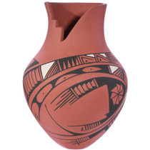 Mata Ortiz Pottery Hand Painted Redware Vase 48711