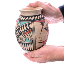 Hand Coiled Mata Ortiz Marbled Vase 48716