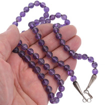 Beaded Amethyst Necklace 28" Length 45800