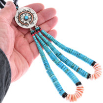 Native American Turquoise Jacla Necklace Navajo Wedding Basket Center Piece 48732