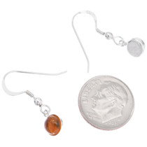 Round Citrine Gemstone Southwest Dangle Earrings 48734