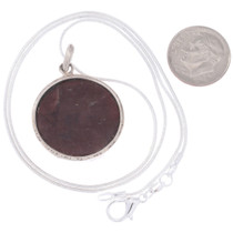 Burmese Ruby Gemstone Pendant Sterling Silver Frame 45866