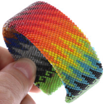 Eye Dazzler Native American Rainbow Beaded Bracelet 45867