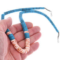 Beaded Turquoise Shell Heishi Necklace 45868