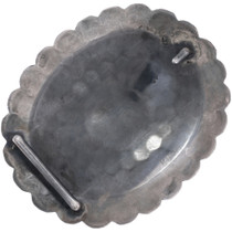 Vintage Native American Silver Turquoise Belt Buckle 48769