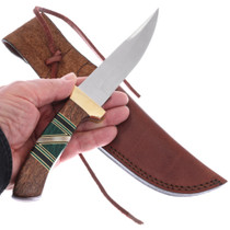 Authentic Navajo Made Turquoise Handle Knife with Sheath 40446