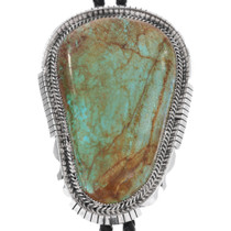 Navajo Sterling Silver Large Number 8 Turquoise Bolo Tie 48823