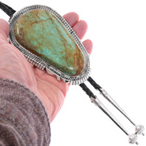 Native American Bolo Tie Large Turquoise Stone 48823