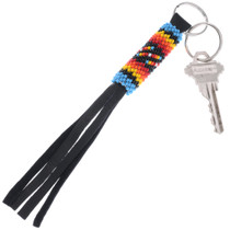 Colorful Peyote Stitch Navajo Pattern Beaded Key Chain 48831