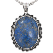 Sterling Silver Denim Lapis Pendant 48844