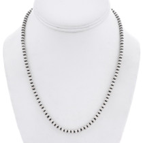 Antiqued Sterling Silver Bead Necklace 48846