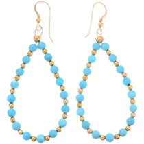 Sleeping Beauty Turquoise Gold Earrings 48876