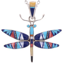 Lapis Mother of Pearl Turquoise Dragonfly Pendant 48888