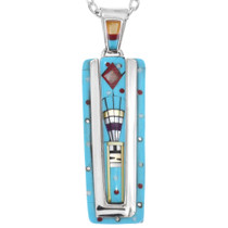 Turquoise Micro Inlay Pendant 48909